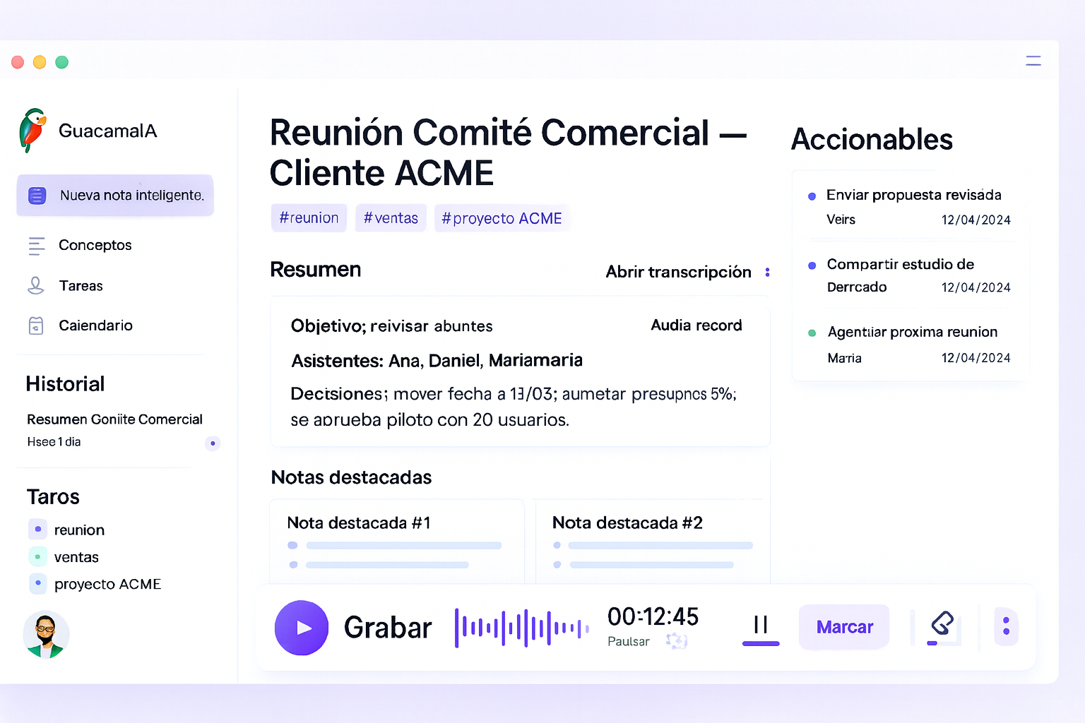 Vista previa de GuacamaIA